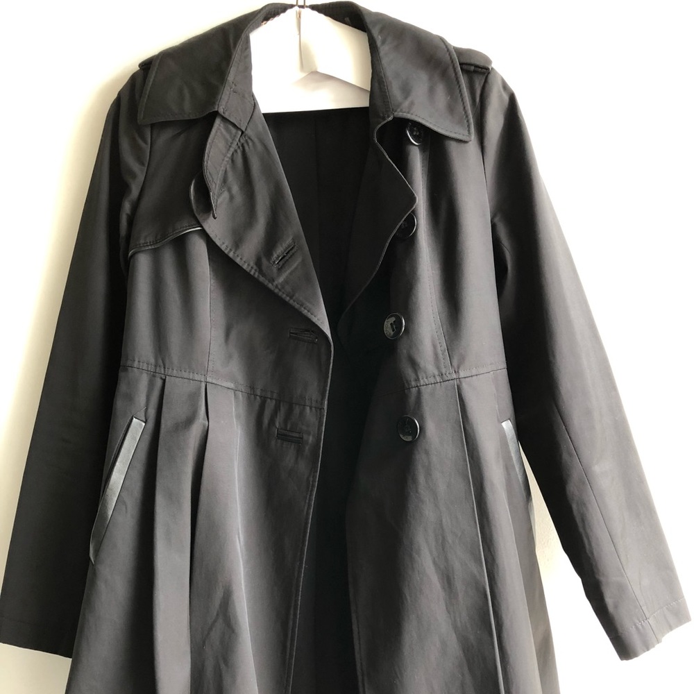 Via Spiga black coat w/ belt